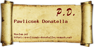 Pavlicsek Donatella névjegykártya